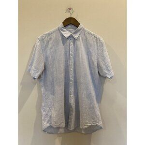 Coastaoro Linen Blend Short Sleeve Button Down Size M